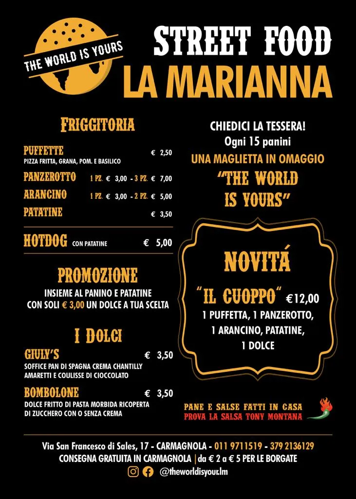 Menu_The World Is Yours_Carmagnola_image_1