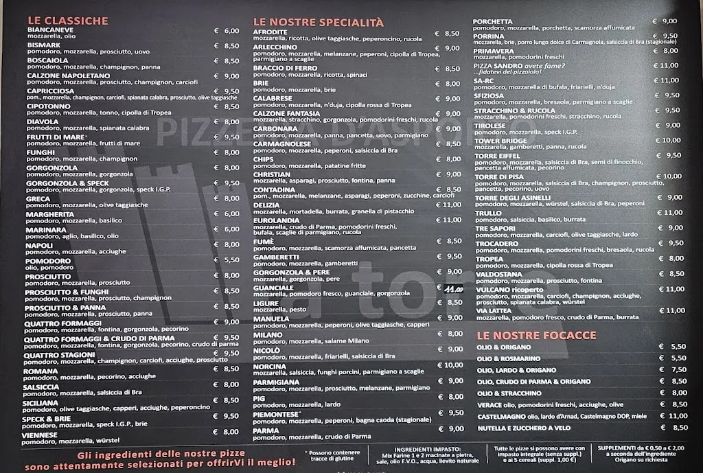Menu_Pizzeria La Torre Di Latorre Alessandro_Carmagnola_image_1