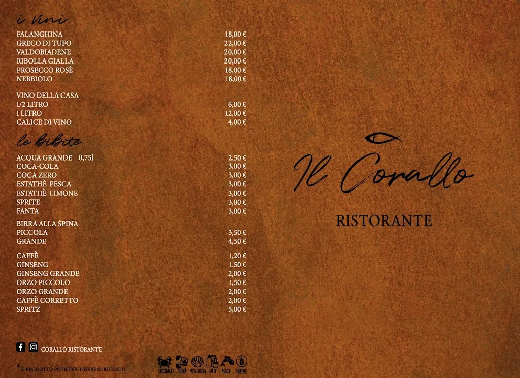 Menu_Il Corallo_Caselle Torinese_immagine_2
