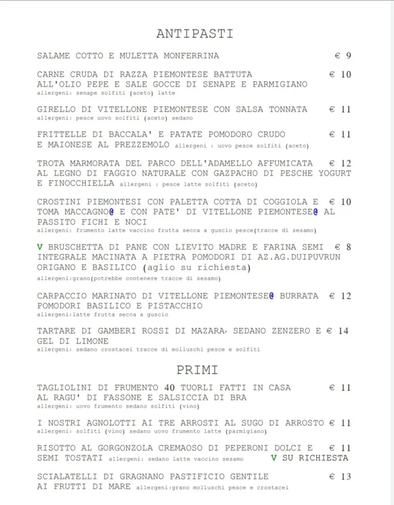 Menu_Osteria del Rooster_Castagnole Monferrato_image_4