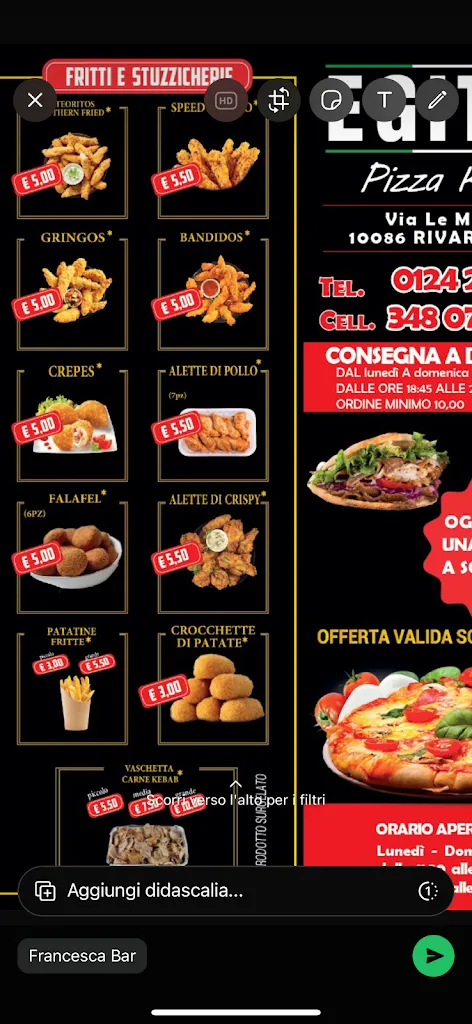 Menu_Pizzeria Egitto_Castellamonte_imagen_2
