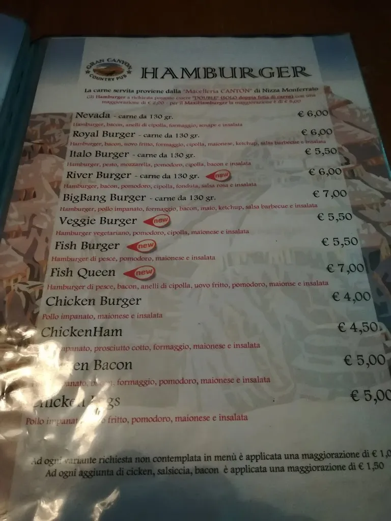 Menu_Gran Canyon Pub Castelnuovo Belbo_Castelnuovo Belbo_image_4