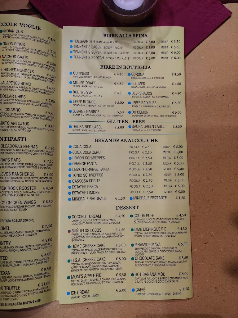 Menu_Wild West Saloon - Original Steak House_Castello di Annone_image_2