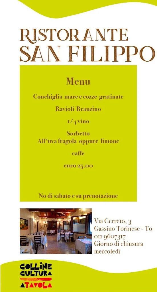 Menu_Ristorante San Filippo........._Castiglione Torinese_image_2