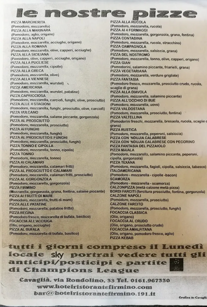 Menu_Ristorante Pizzeria Firmino_Cavaglià_image_1