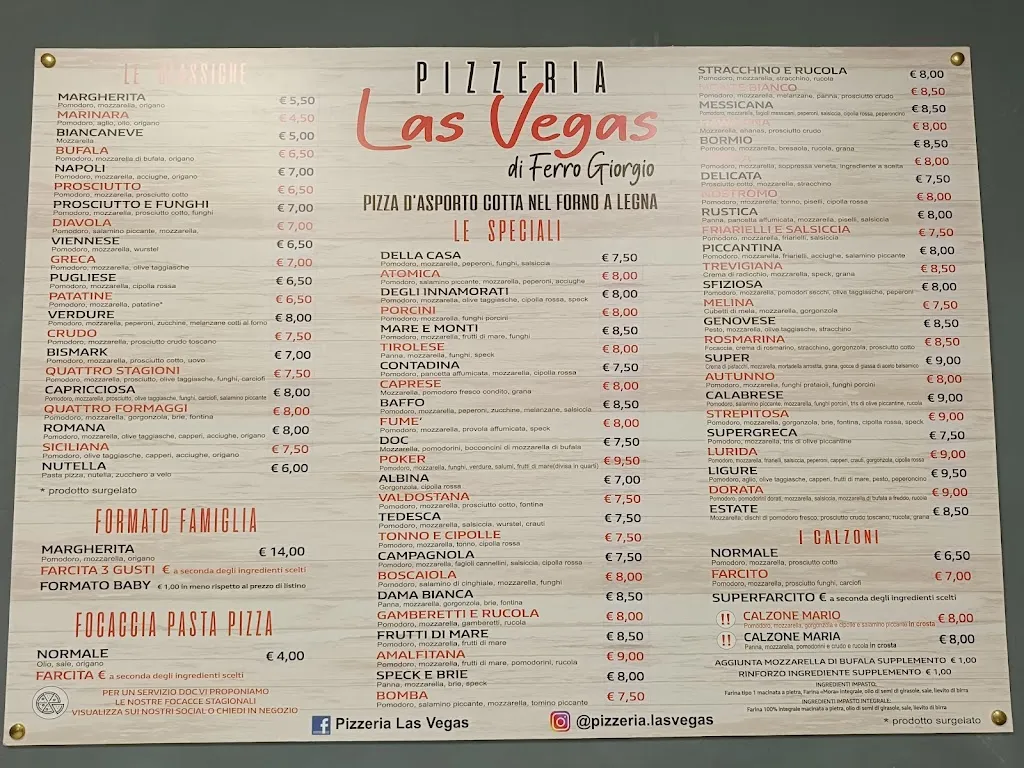 Menü_Las Vegas di Ferro Giorgio_Cavaglià_Bild_1
