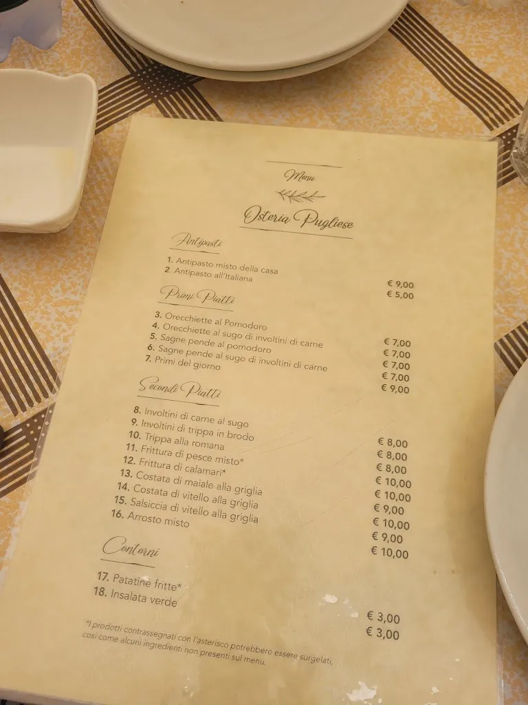 Menu_Osteria Pugliese_Ceglie Messapica_immagine_1