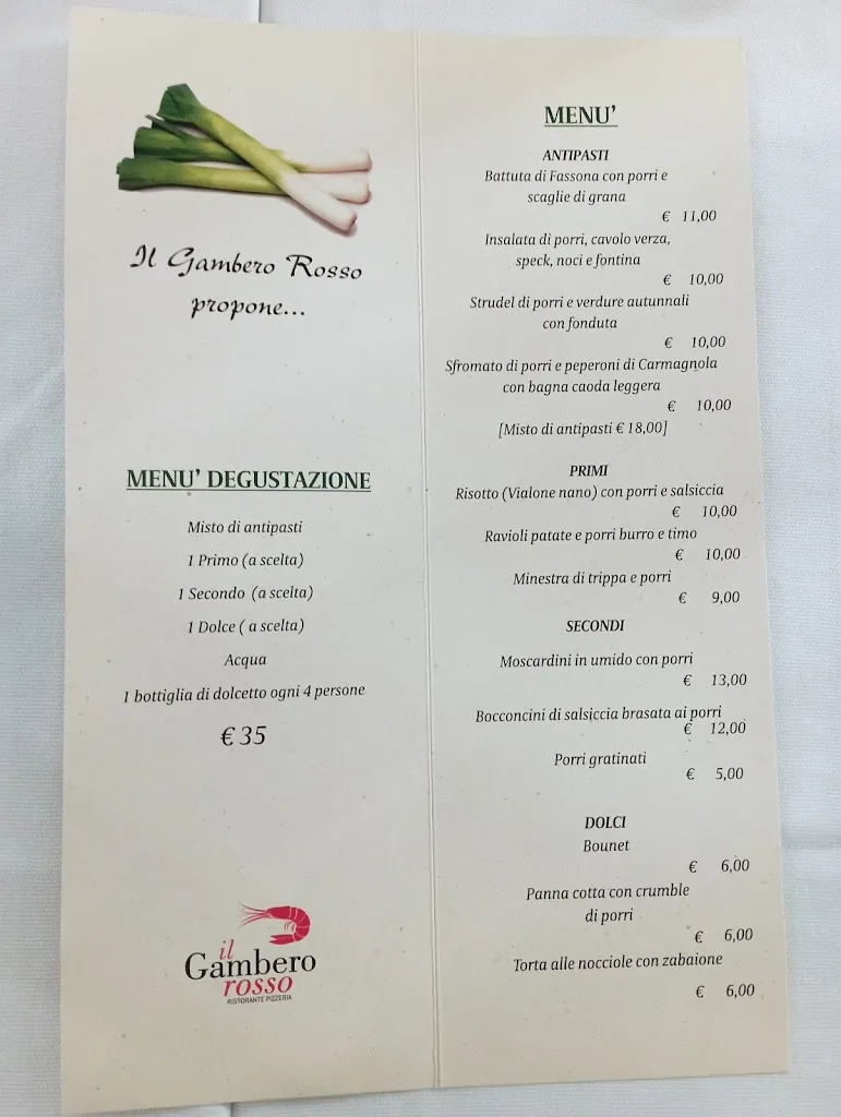 Menu_Pizzeria Ristorante Il Gambero Rosso_Cervere_image_1