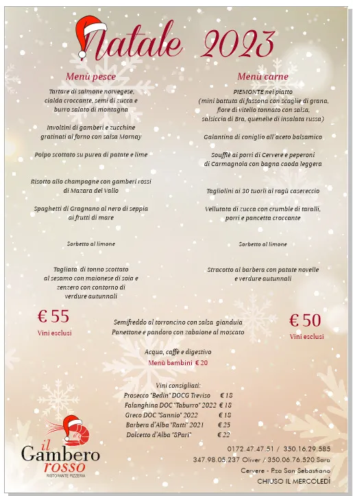 Menu_Pizzeria Ristorante Il Gambero Rosso_Cervere_image_2