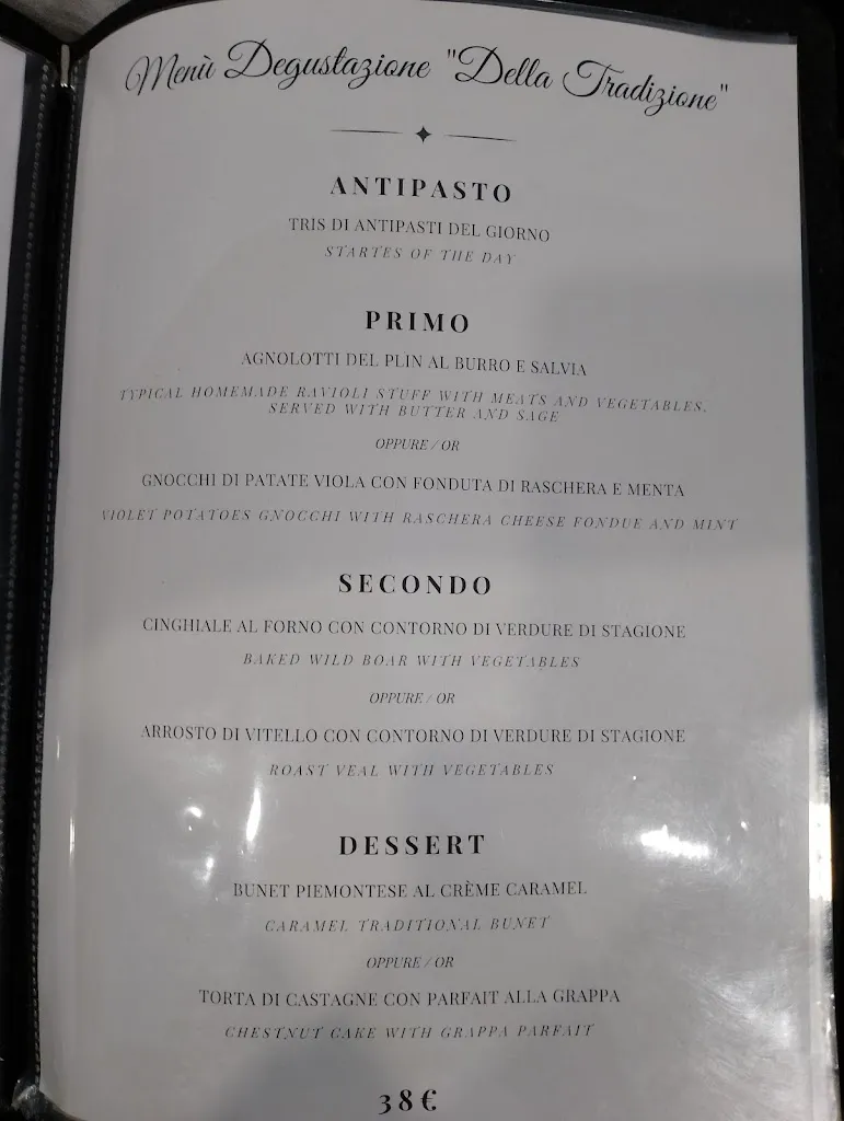 Menü_Ristorante - Albergo Madonna della Neve_Cessole_Bild_2