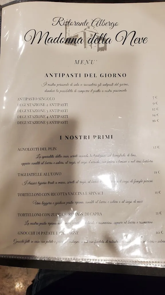 Menü_Ristorante - Albergo Madonna della Neve_Cessole_Bild_4