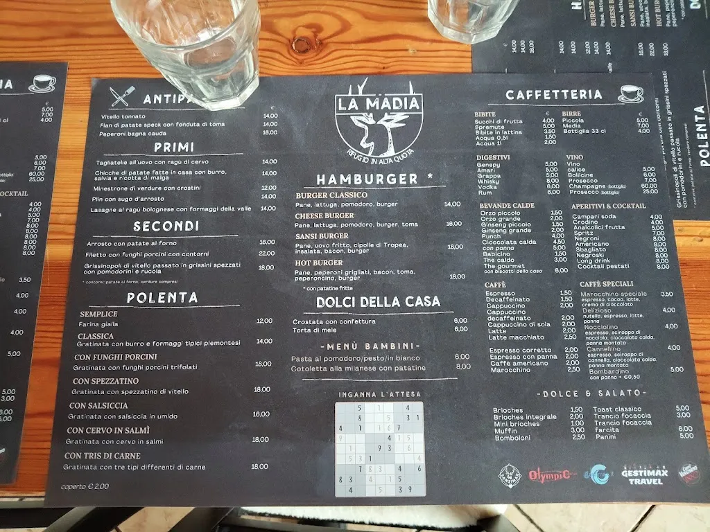 Menu_Bar ristorante la Madia_Cesana Torinese_image_1