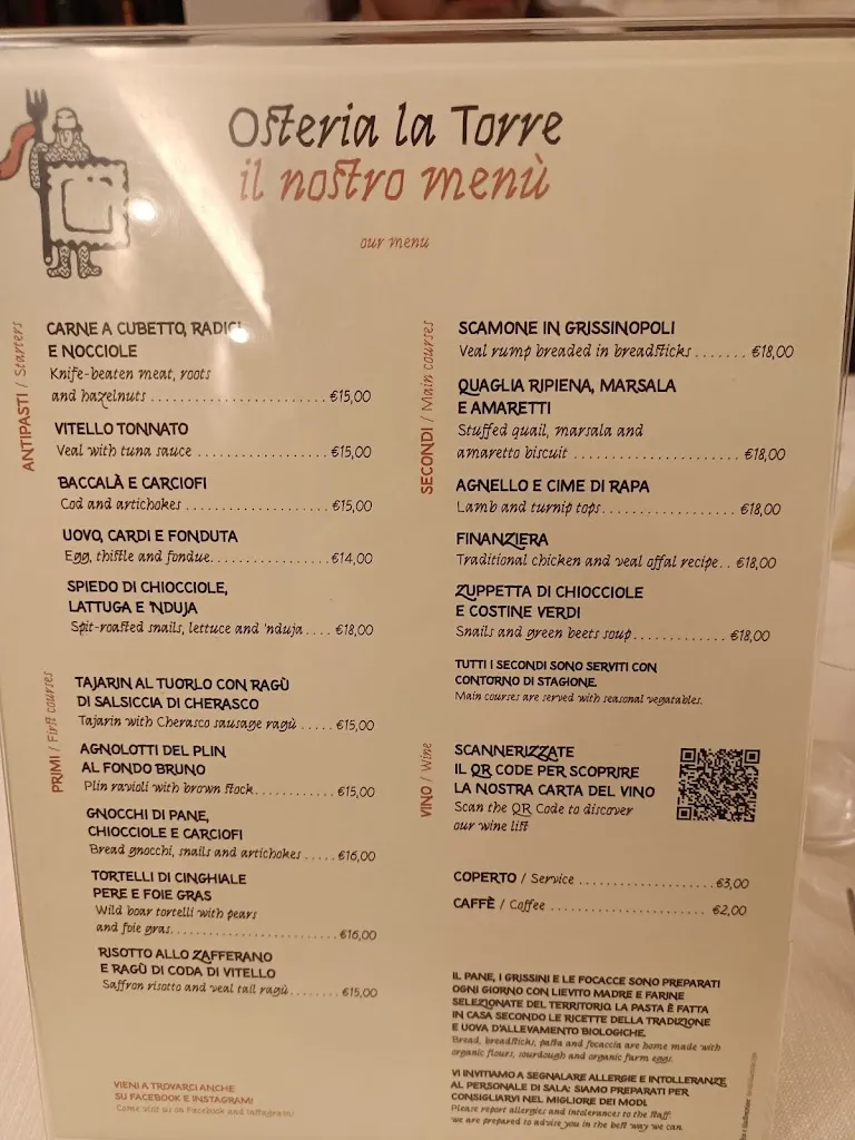 Menü_Osteria La Torre_Cherasco_Bild_2