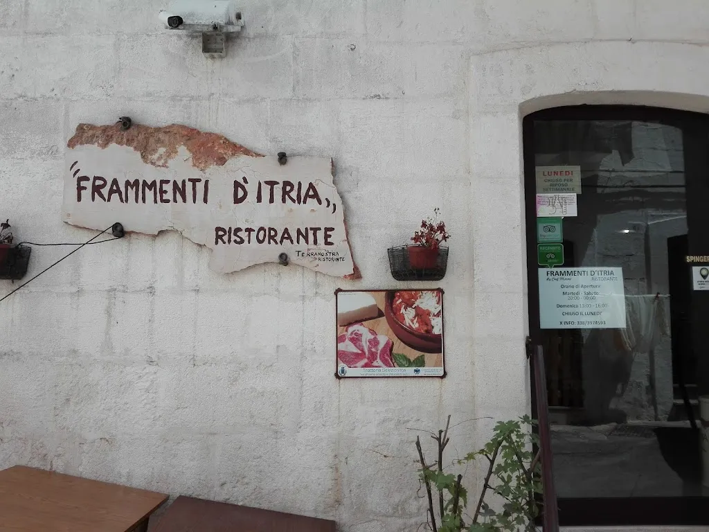 RISTORANTE "FRAMMENTI D'ITRIA" restaurant in Ceglie Messapica