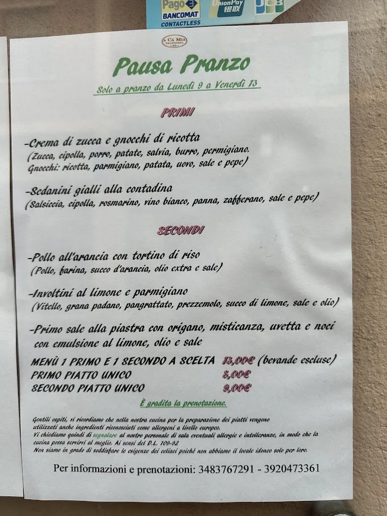 Menu_A Ca' Mia 