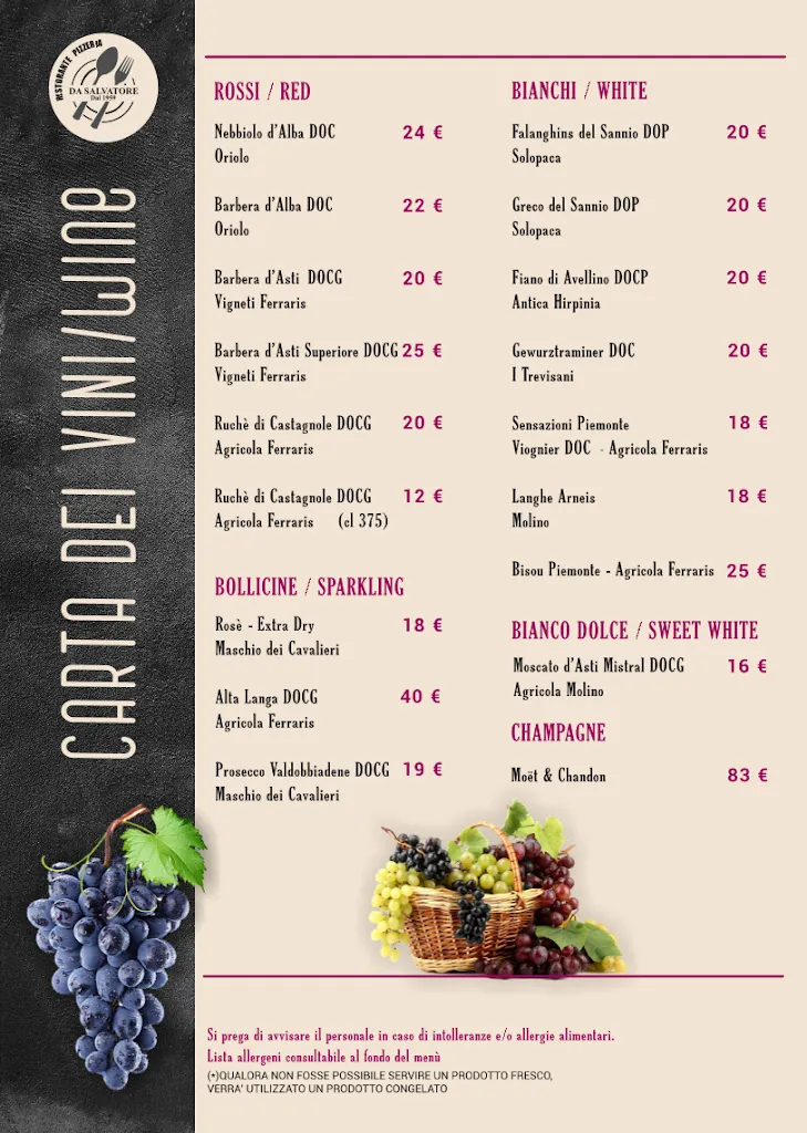 Menu_Pizzeria Da Salvatore_Chivasso_image_3