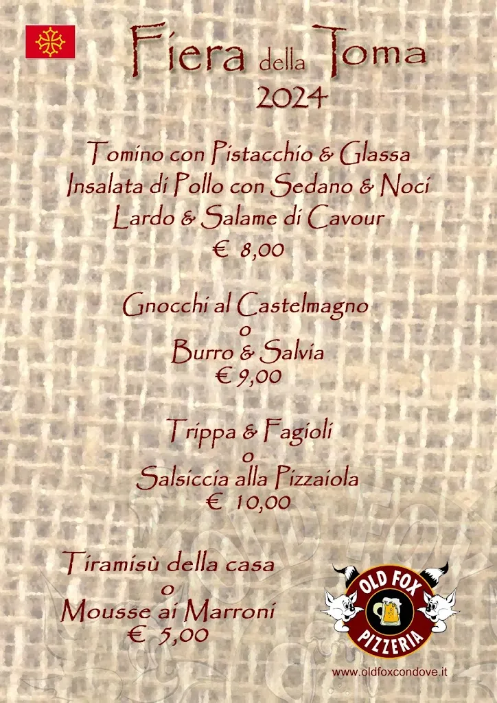 Menu_Pizzeria Old Fox_Condove_image_1