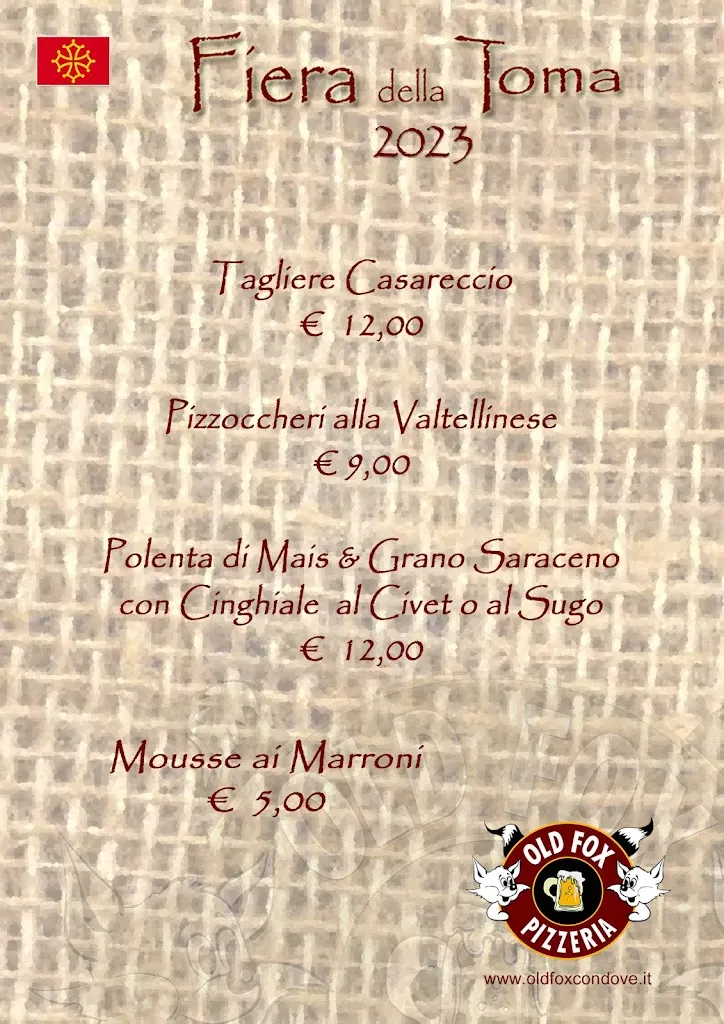 Menu_Pizzeria Old Fox_Condove_image_2