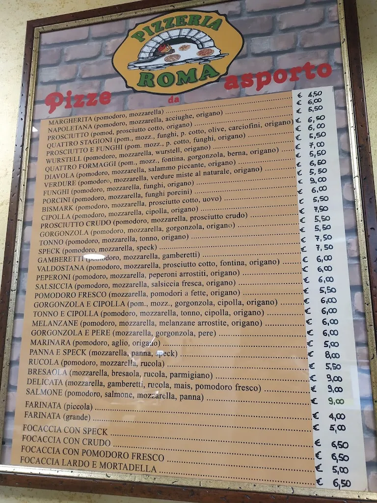 Menu_Pizzeria Roma Di Rinaldo Caiafa_Condove_immagine_1