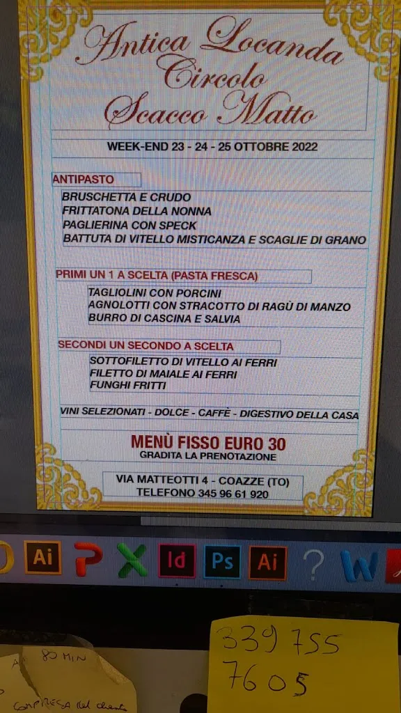 Menu_Circolo Antica Locanda Scacco Matto_Coazze_image_1