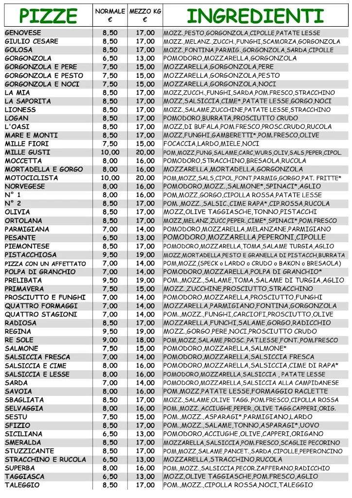 Menu_L'Oasi Pizzeria_Ciriè_image_1