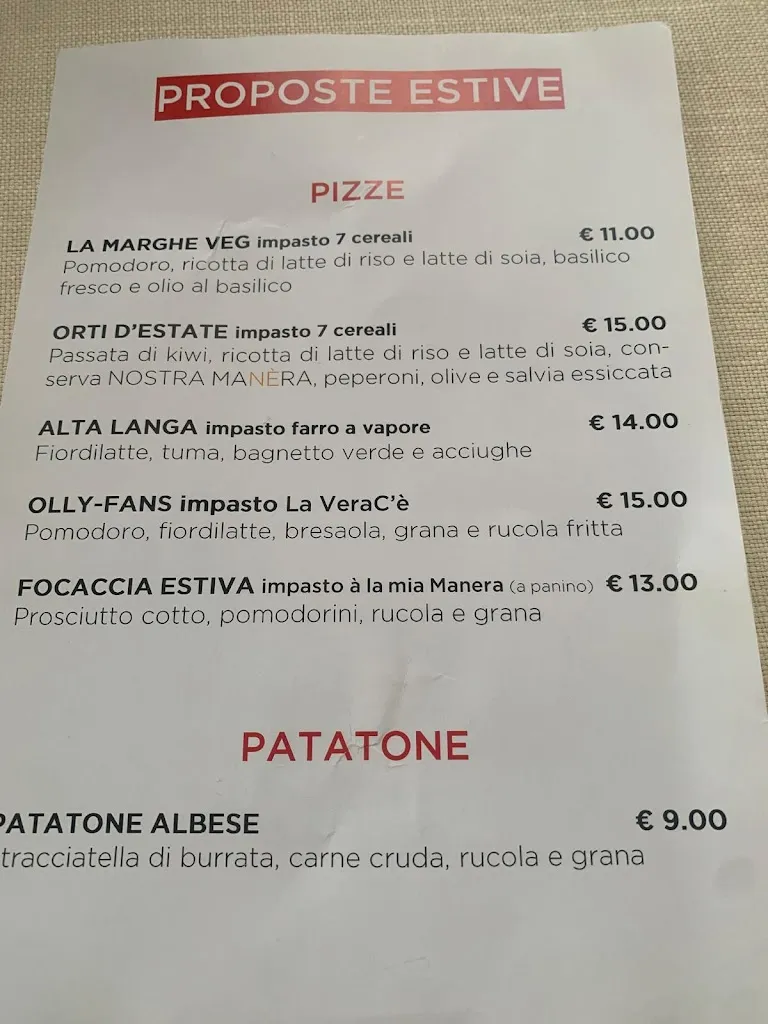 Menu_Nostra Manera - trattoria della pizza_Corneliano d'Alba_immagine_2