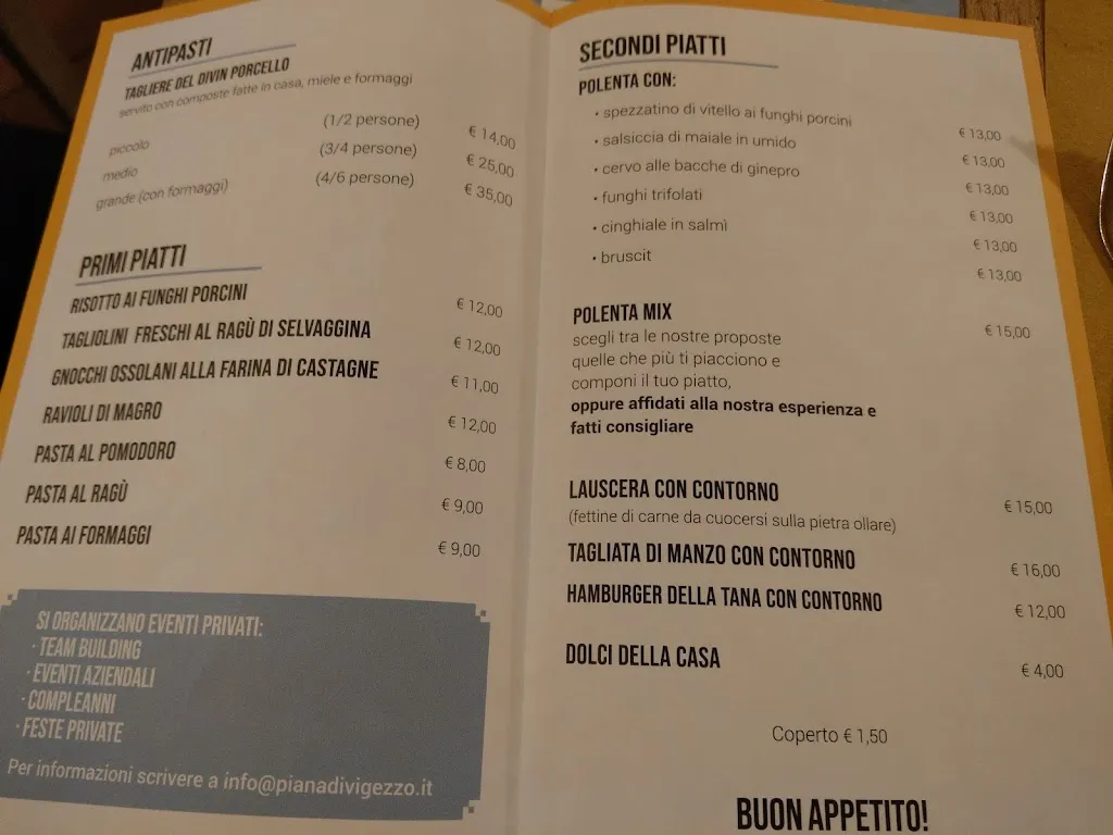 Menu_Ristoro di montagna - La Tana_Craveggia_immagine_4