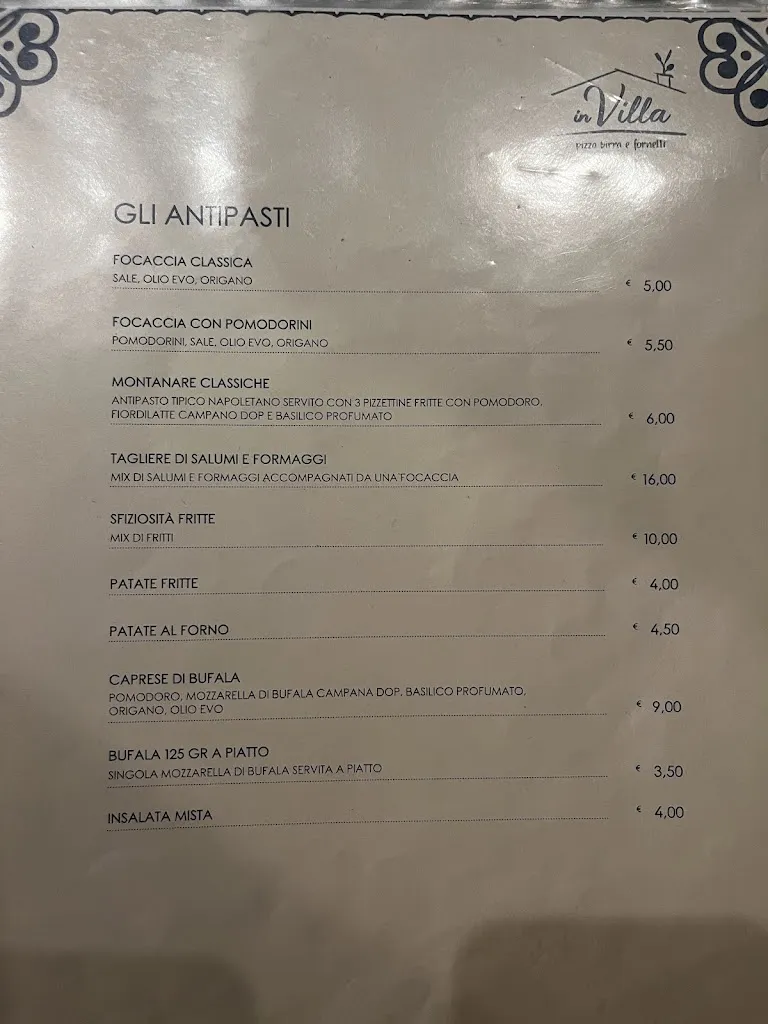 Menu_In Villa - Pizza, Birra & Fornelli_Crevoladossola_image_1