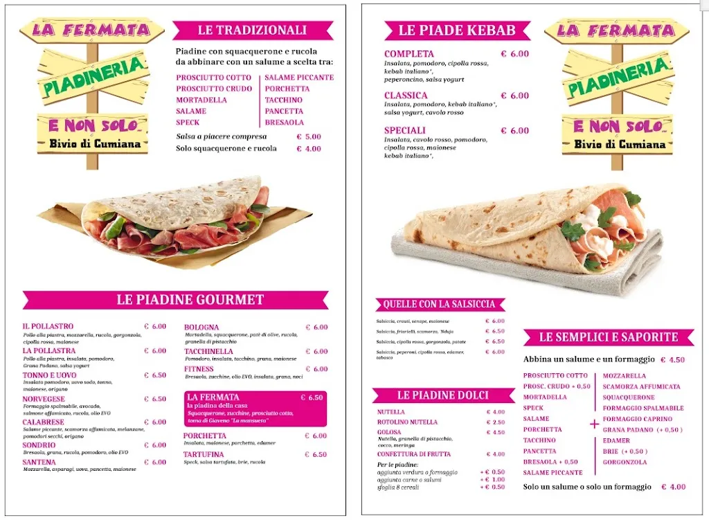 Menu_La Fermata Piadineria_Cumiana_image_1
