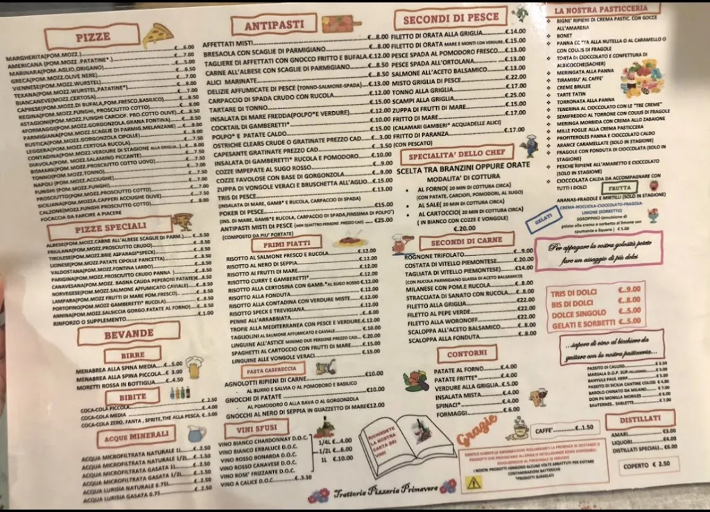 Menu_Trattoria Pizzeria Primavera_Cuorgnè_image_1