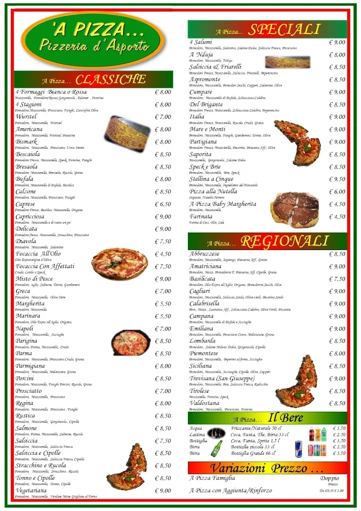 Menu_'A Pizza... Pizzeria d'asporto Cuorgnè_Cuorgnè_image_1