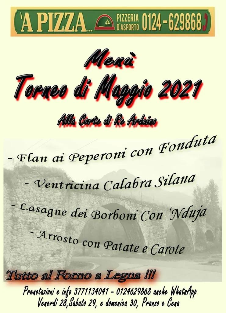 Menu_'A Pizza... Pizzeria d'asporto Cuorgnè_Cuorgnè_image_2