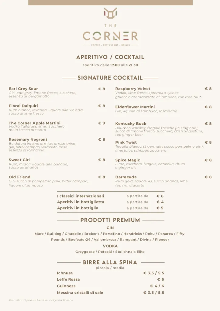 Menu_The Corner_Cuneo_image_2