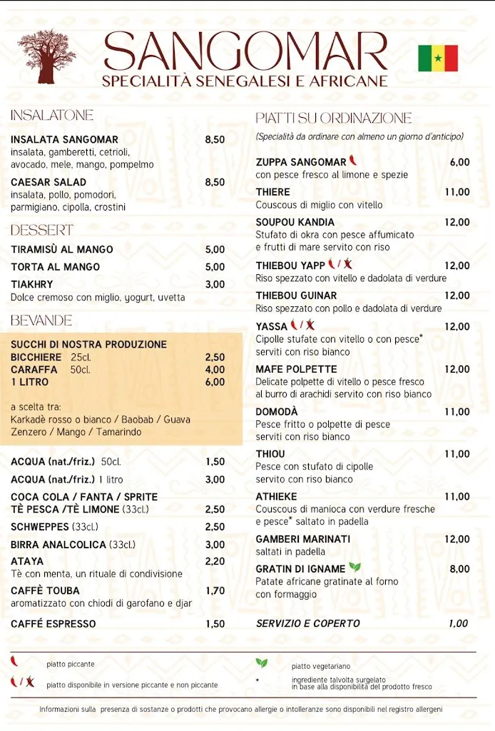 Menu_Sangomar ristorante senegalese_Cuneo_image_2