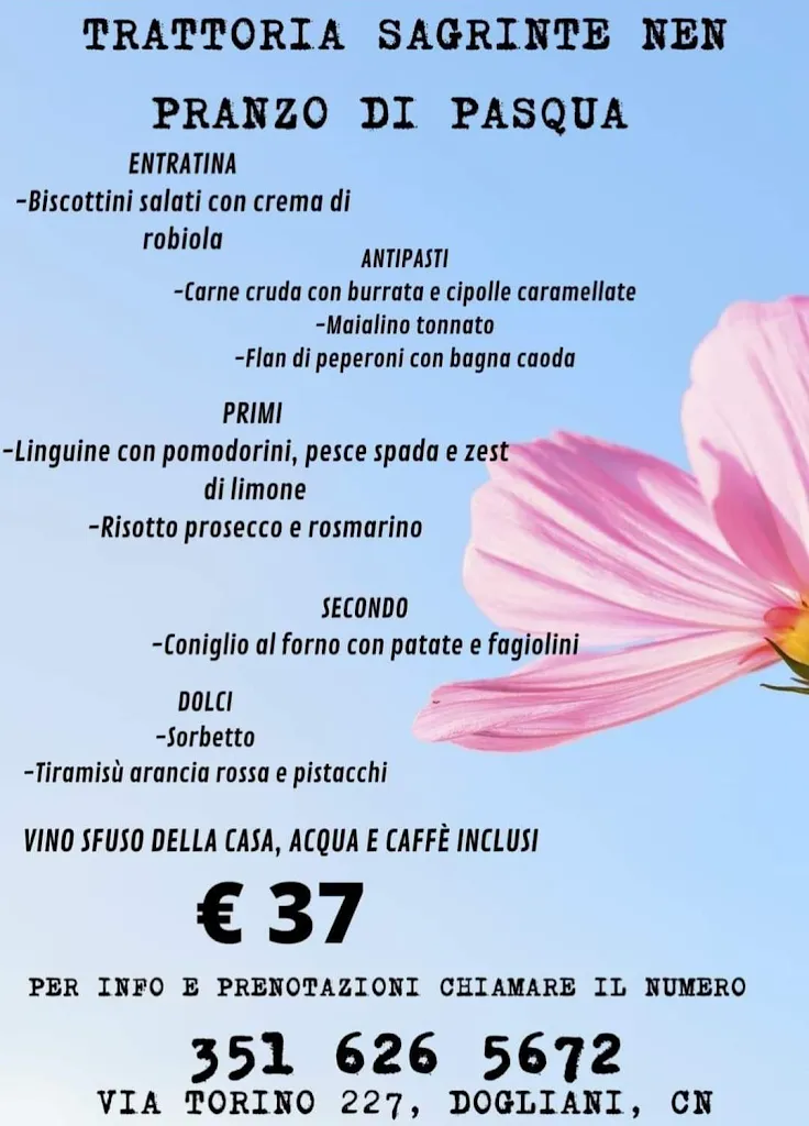 Menu_Trattoria Sagrinte Nen Ristorante Dogliani_Dogliani_image_1