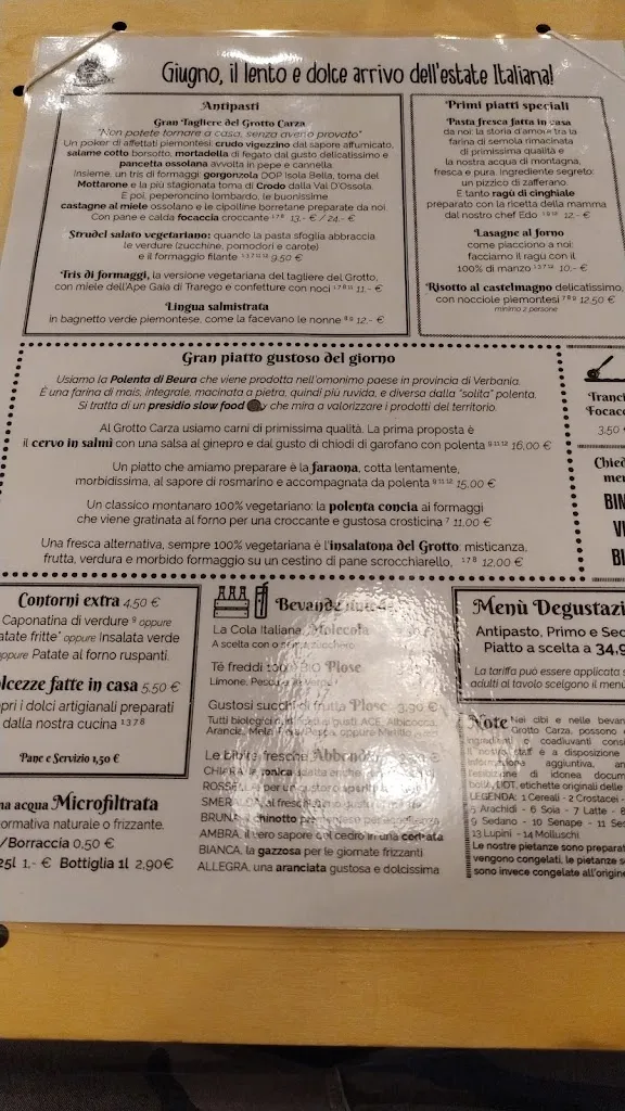 Menu_Grotto Carza - Ristorante e Bar_Cursolo_image_1
