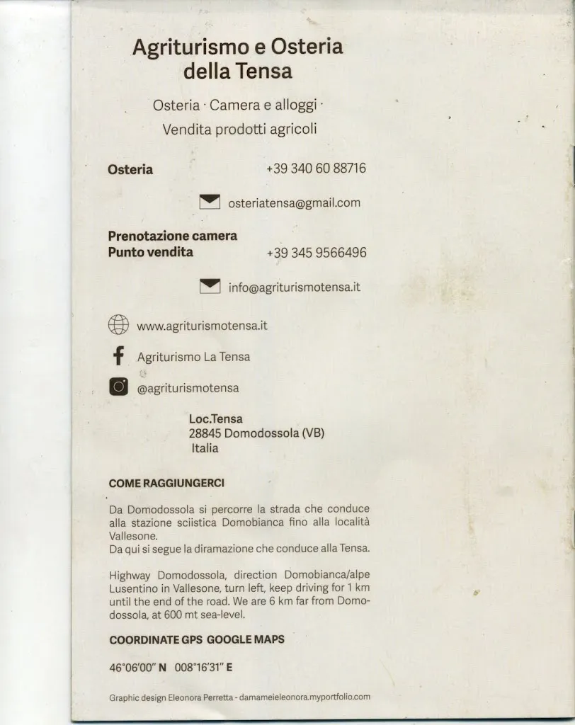 Menu_Osteria La Tensa - Ristorante_Domodossola_image_1