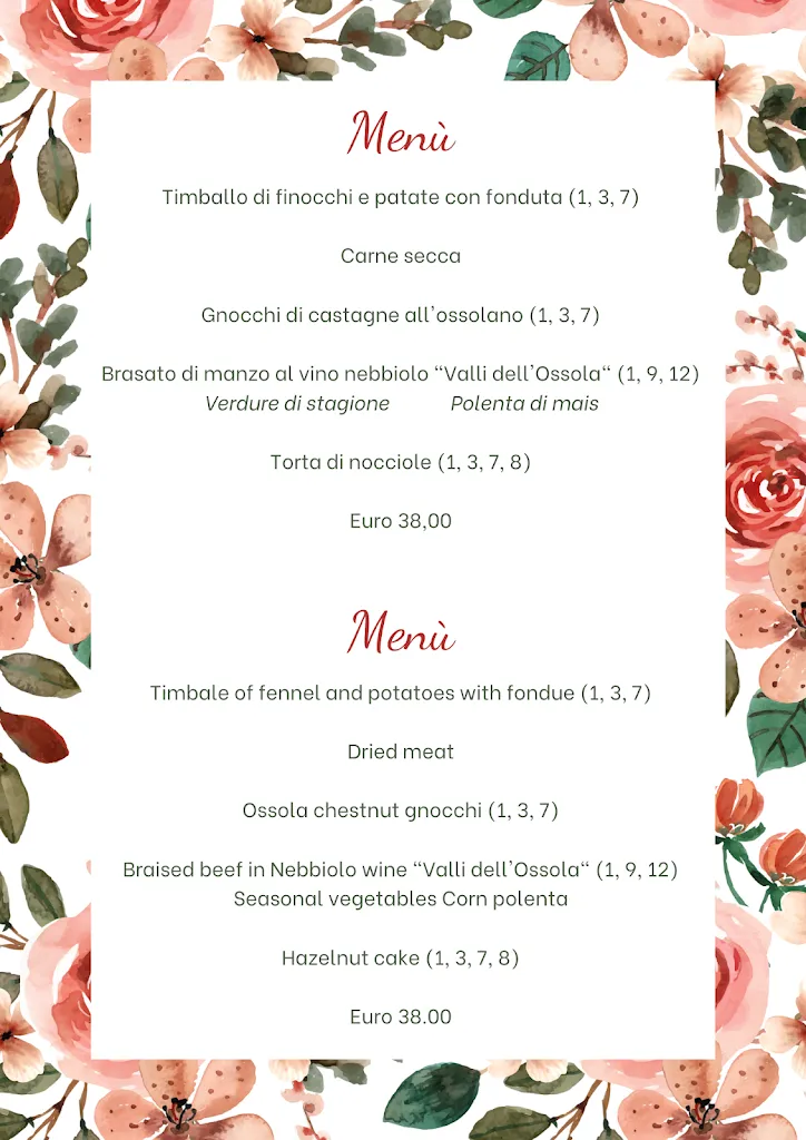 Menu_Ristorante Piemonte 