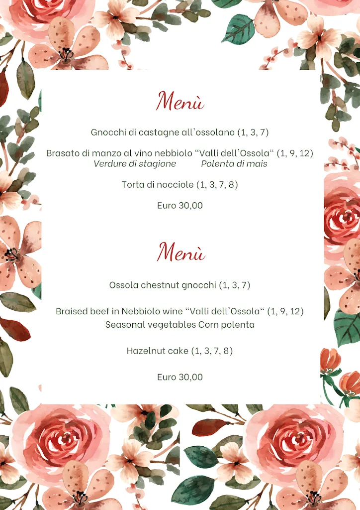 Menu_Ristorante Piemonte 
