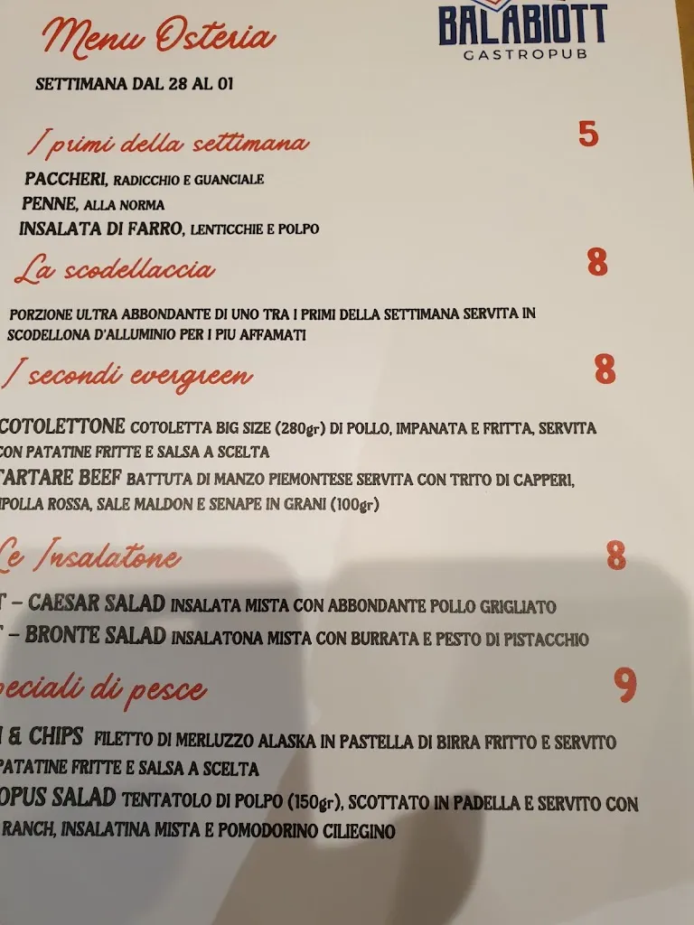 Menu_BALABIÒTT | Gastro Pub Domodossola_Domodossola_image_1