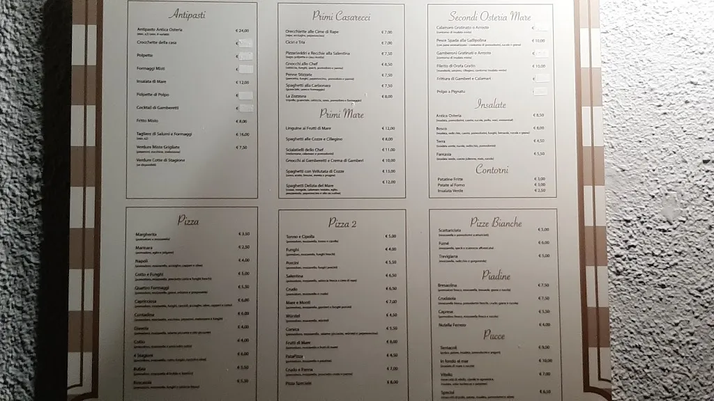 Menu_Antica Osteria_Copertino_image_1