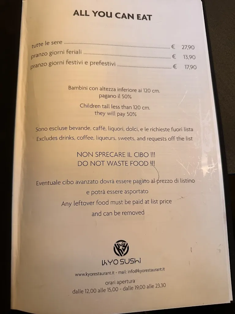Menu_Kyo Restaurant_Dormelletto_image_1
