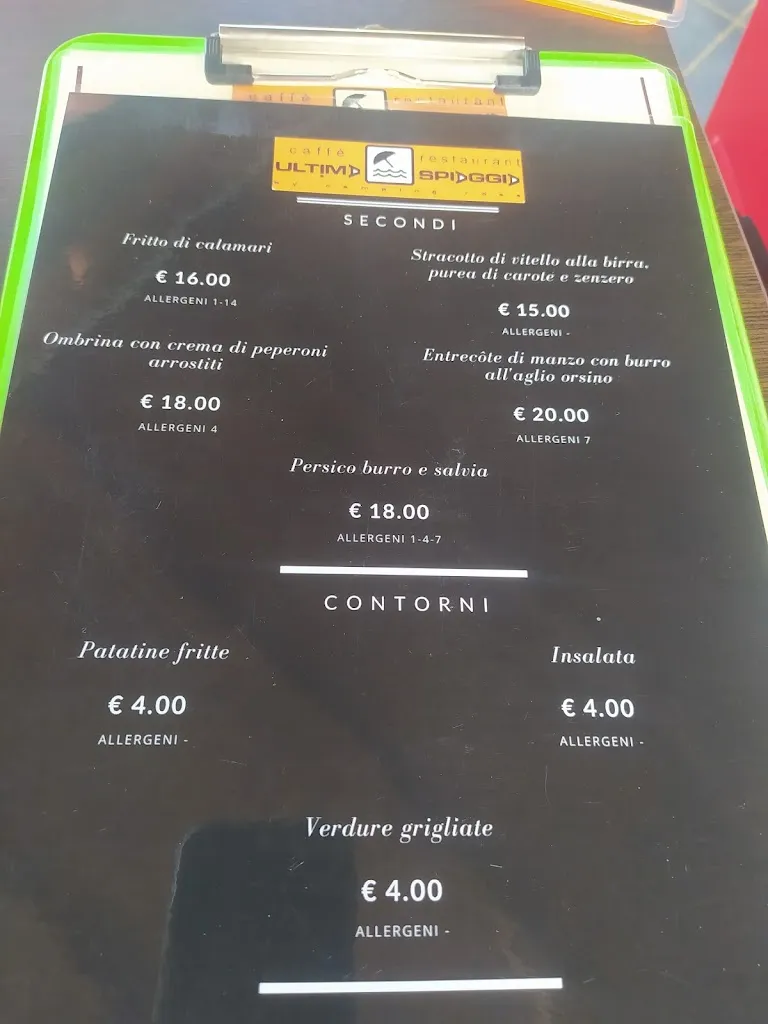 Menu_Ultima Spiaggia Caffè Restaurant_Dormelletto_image_1