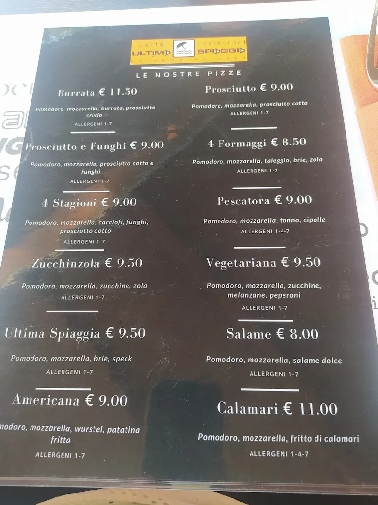 Menu_Ultima Spiaggia Caffè Restaurant_Dormelletto_image_2