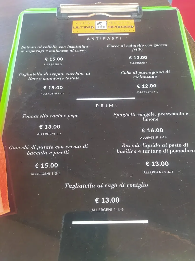 Menu_Ultima Spiaggia Caffè Restaurant_Dormelletto_image_3