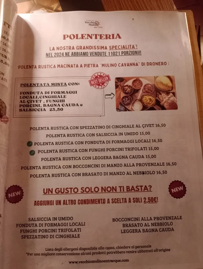 Menu_Ristorante Tipico Vecchio Mulino_Entracque_image_3