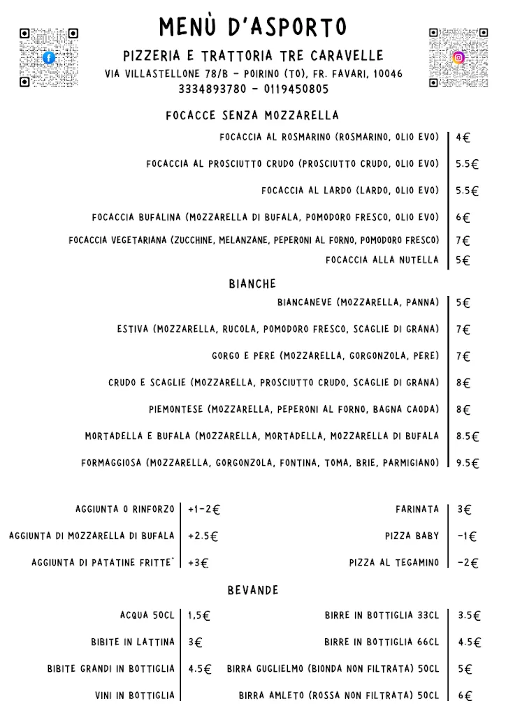 Menu_Pizzeria e trattoria Tre Caravelle da Claudio_Favari-Avatanei_image_1