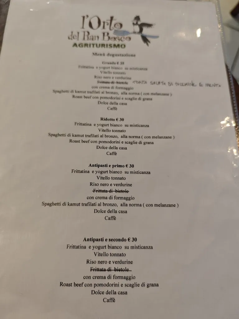 Menu_Agriturismo Ristorante L'orto Del Pian Bosco_Fossano_immagine_1