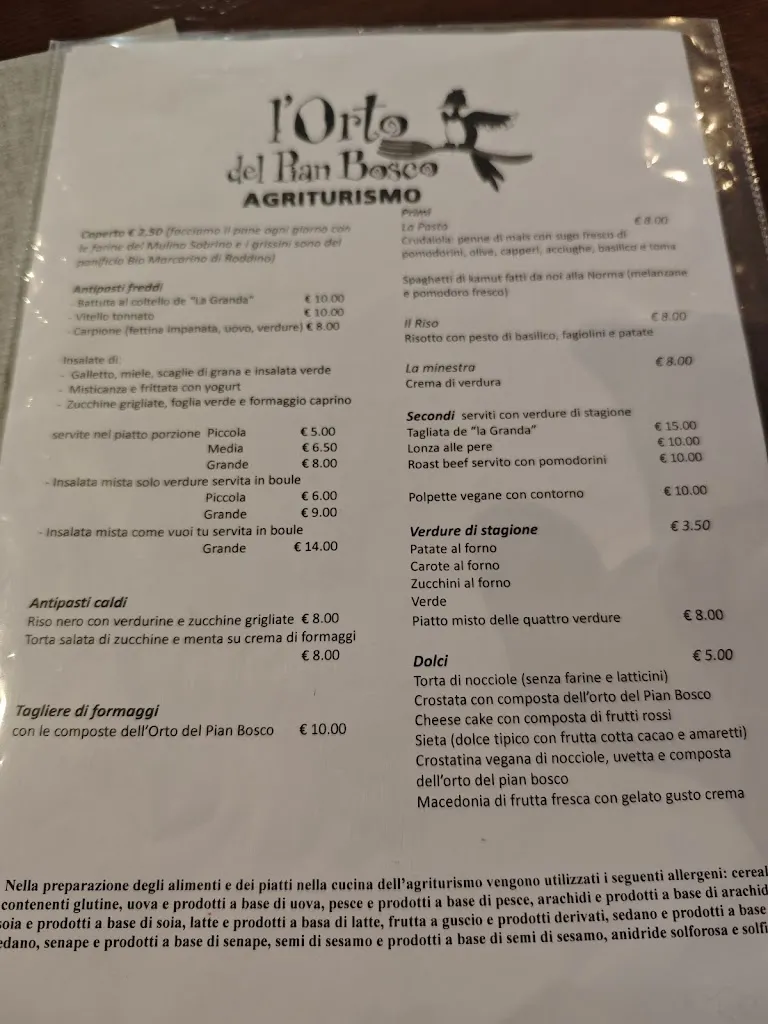 Menu_Agriturismo Ristorante L'orto Del Pian Bosco_Fossano_immagine_2