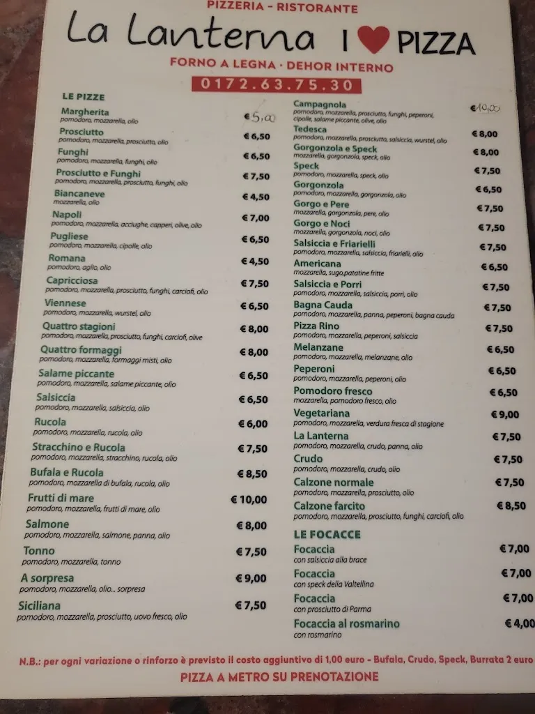 Menu_Pizzeria Ristorante La Lanterna_Fossano_image_2